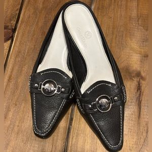 Cole Haan Black Leather Emily Mule Heels Size 7